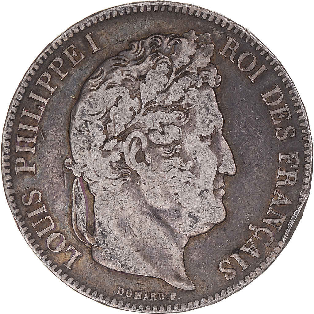 Coin, France, Louis-Philippe, 5 Francs, 1834, Lille, VF(30-35), Silver