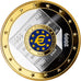 France, Medal, 10 ans de l'Euro, 2009, MS(65-70), Copper Gilt