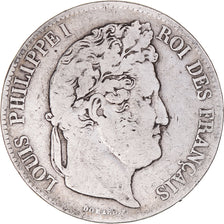 Coin, France, Louis-Philippe, 5 Francs, 1840, Rouen, VF(20-25), Silver
