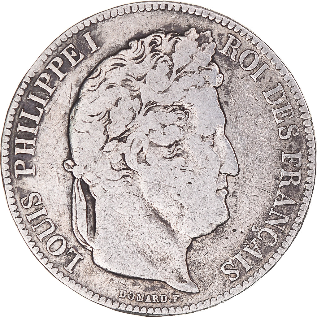 Coin, France, Louis-Philippe, 5 Francs, 1842, Paris, VF(20-25), Silver