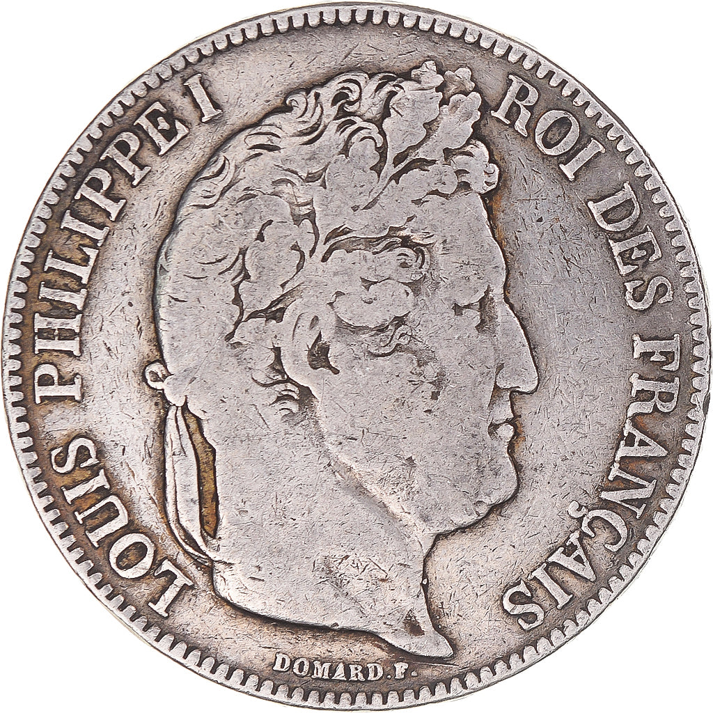 Coin, France, Louis-Philippe, 5 Francs, 1842, Rouen, VF(20-25), Silver