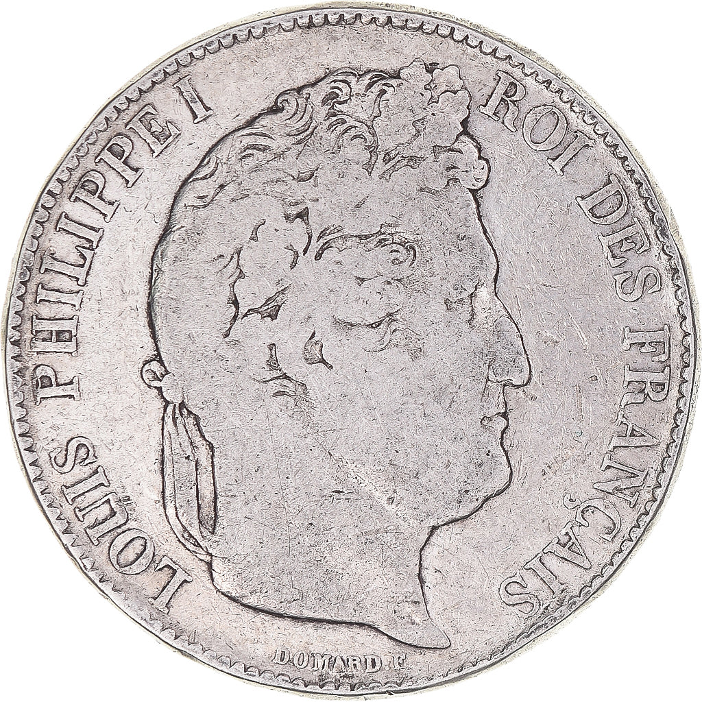 Coin, France, Louis-Philippe, 5 Francs, 1843, Lille, VF(20-25), Silver