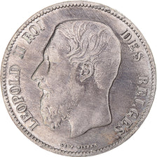 Coin, Belgium, Leopold II, 5 Francs, 5 Frank, 1872, VF(30-35), Silver, KM:24