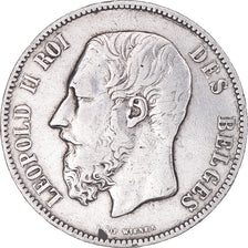 Monnaie, Belgique, Leopold II, 5 Francs, 5 Frank, 1873, TB, Argent, KM:24
