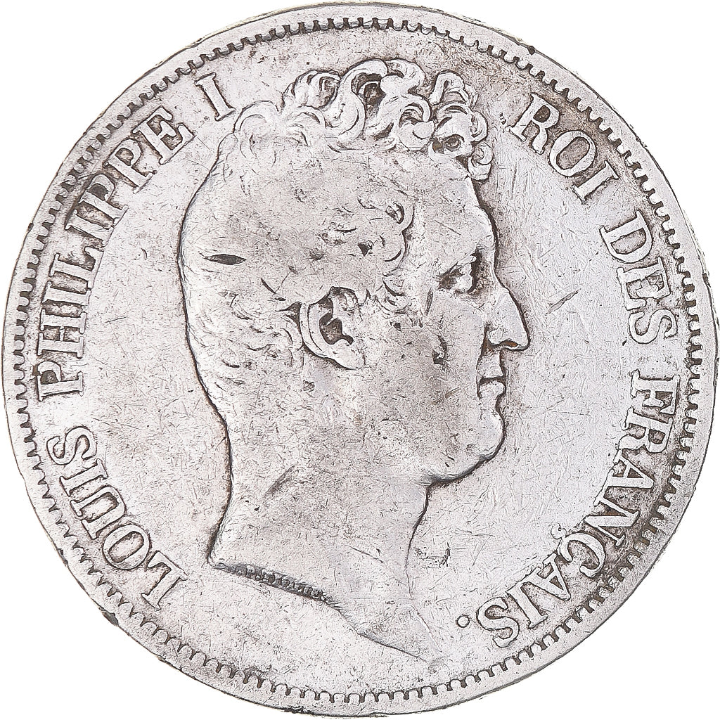 Moneta, Francia, Louis-Philippe, 5 Francs, 1831, Paris, MB, Argento, KM:736.1