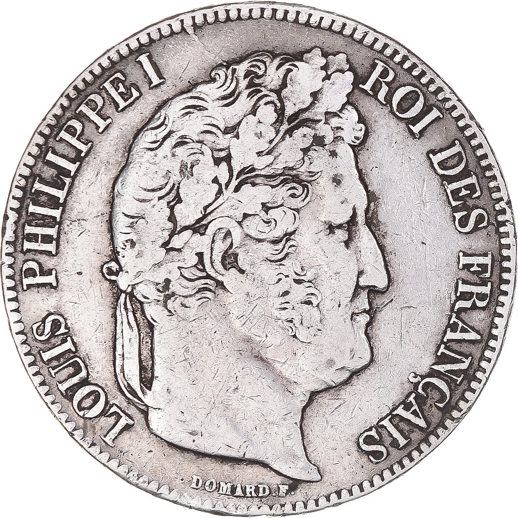 Coin, France, Louis-Philippe, 5 Francs, 1843, Lille, VF(30-35), Silver