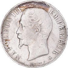 Moeda, França, Napoleon III, 5 Francs, 1856, Paris, VF(20-25), Prata, KM:782.1