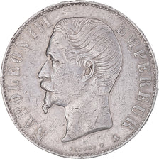 Munten, Frankrijk, Napoleon III, 5 Francs, 1856, Paris, FR+, Zilver, KM:782.1