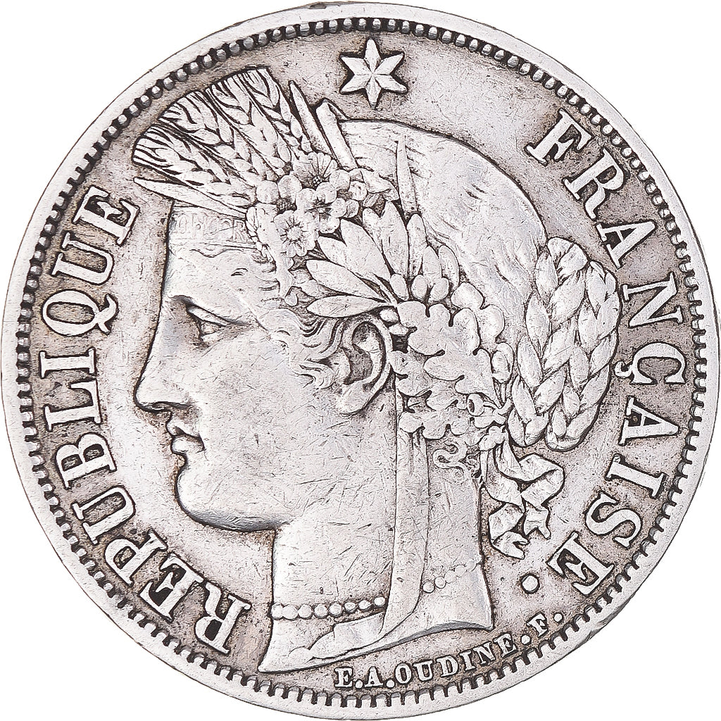 Coin, France, Cérès, 5 Francs, 1850, Paris, EF(40-45), Silver, KM:761.1