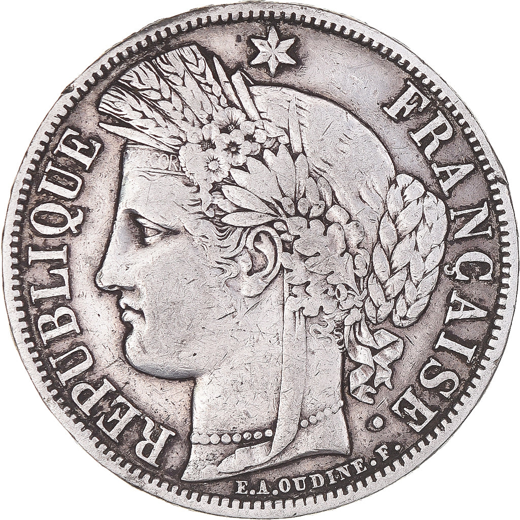 Coin, France, Cérès, 5 Francs, 1850, Paris, EF(40-45), Silver, KM:761.1