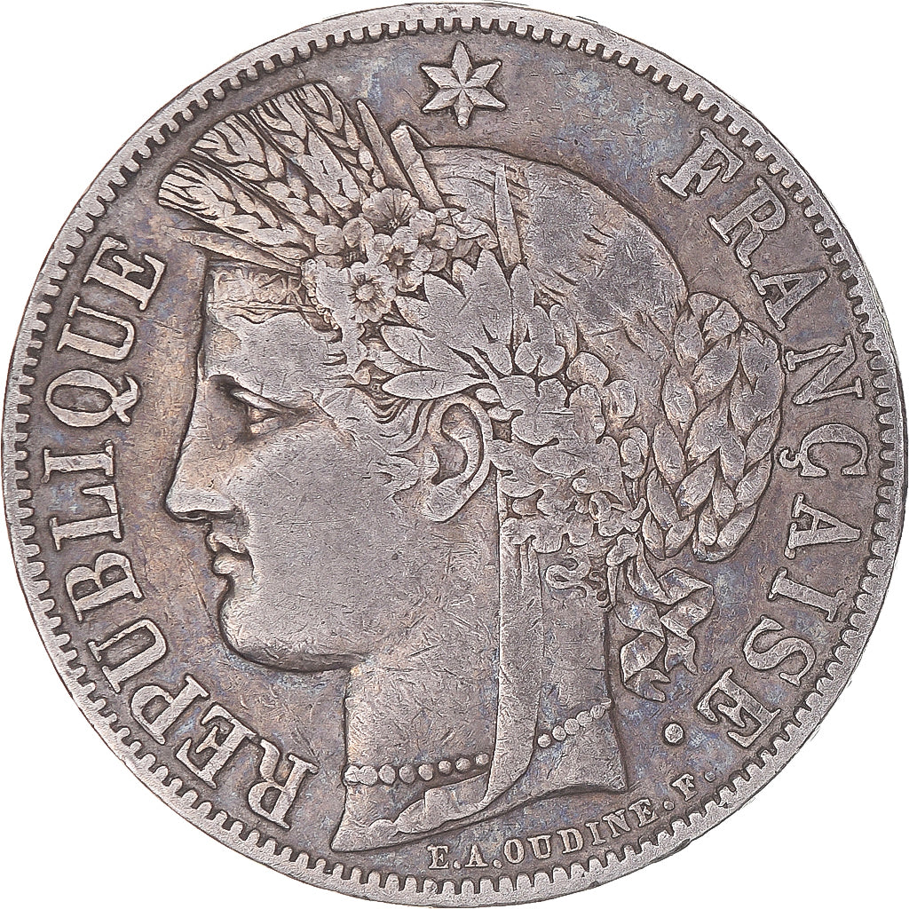 Coin, France, Cérès, 5 Francs, 1850, Paris, EF(40-45), Silver, KM:761.1