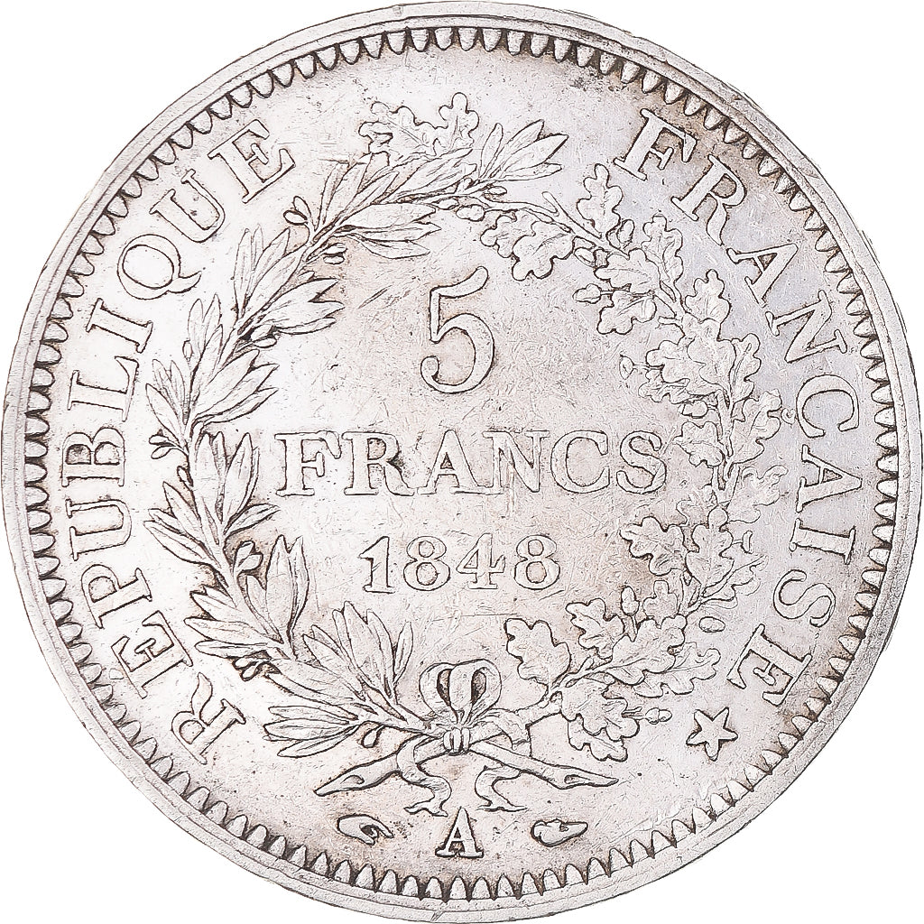 Monnaie, France, Hercule, 5 Francs, 1848, Paris, TTB, Argent, Gadoury:683