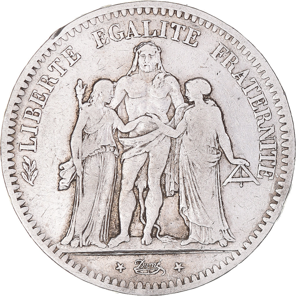Coin, France, Hercule, 5 Francs, 1849, Paris, VF(20-25), Silver, KM:756.1
