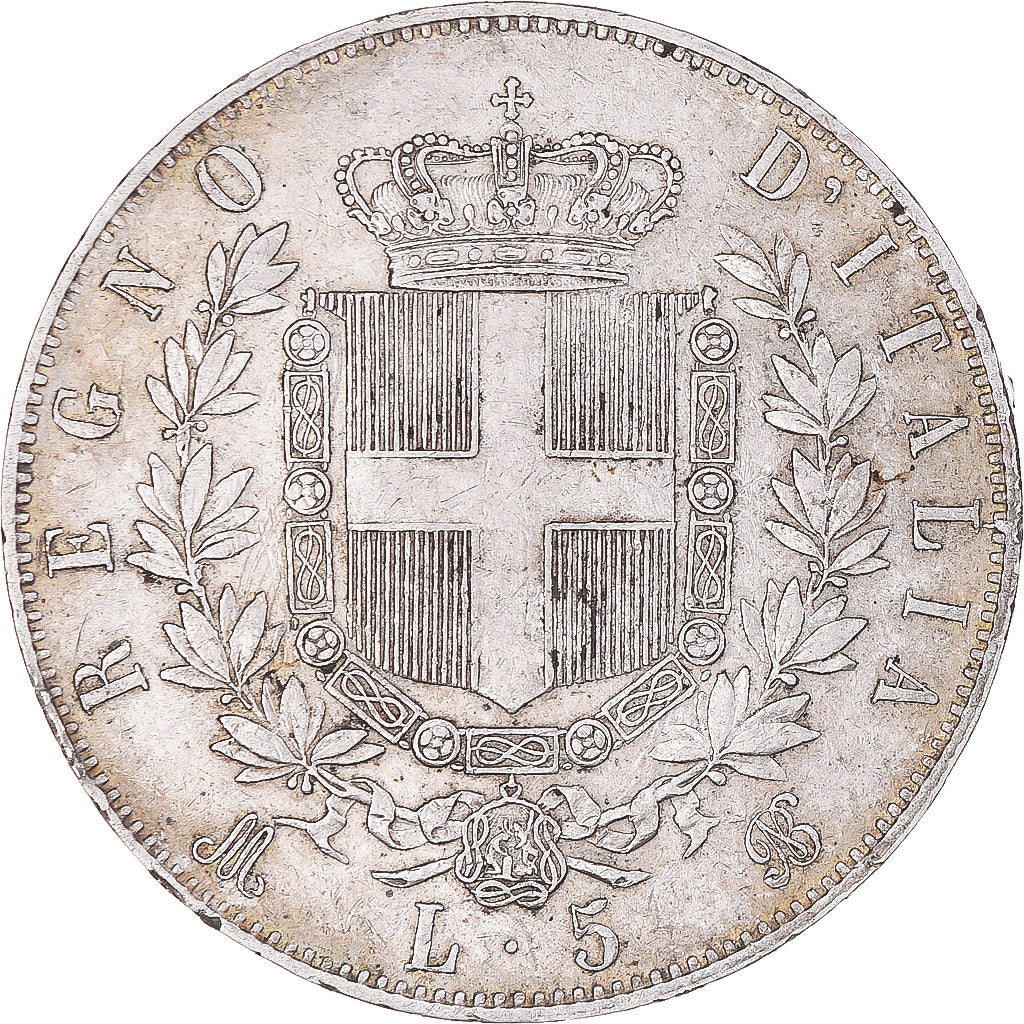 Monnaie, Italie, Vittorio Emanuele II, 5 Lire, 1874, Milan, TTB, Argent, KM:8.3