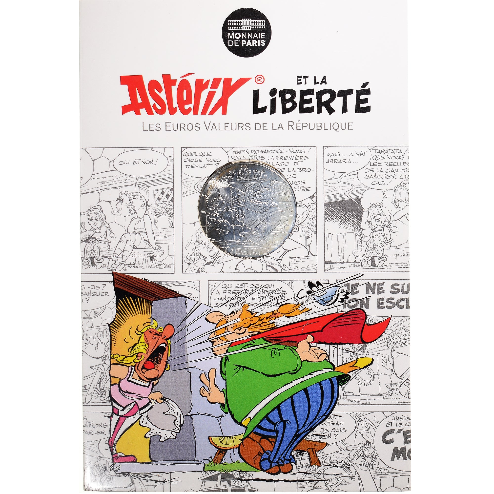 France, 10 Euro, Astérix Liberté (La rose et le glaive), 2015, Paris, B.D