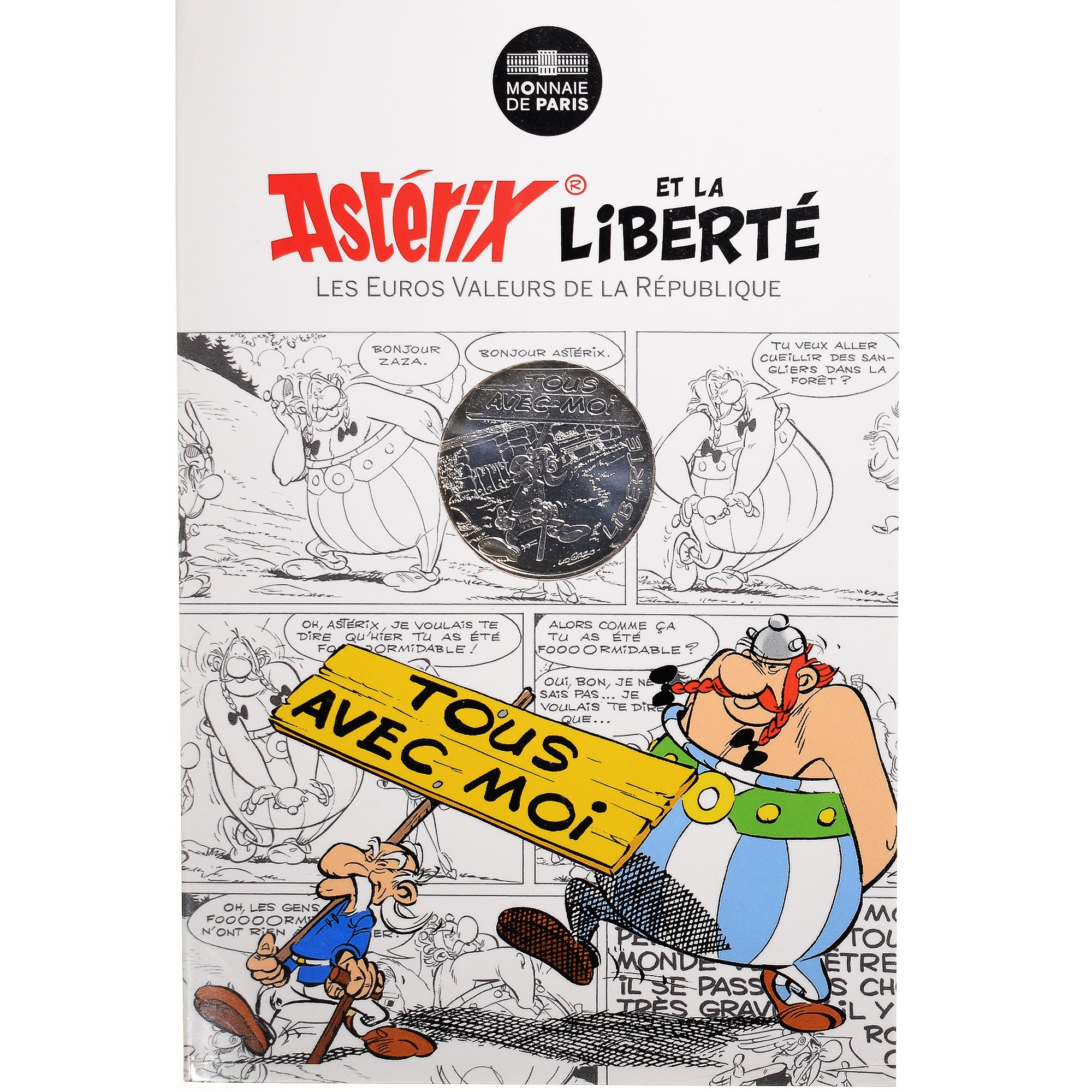 France, 10 Euro, Astérix - Liberté - Manifestation, 2015, Paris