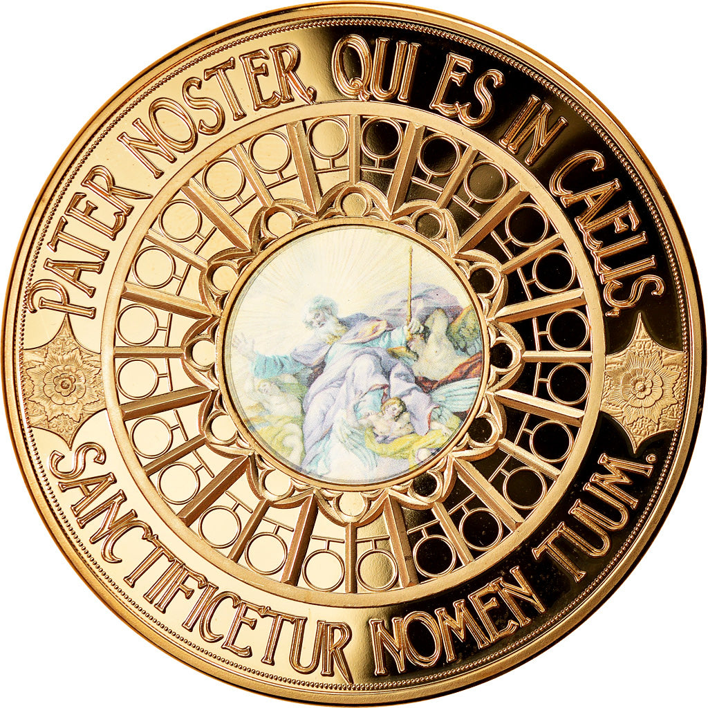 Vatican, Medal, Pater Noster, Civitas Vaticana, MS(65-70), Copper Gilt