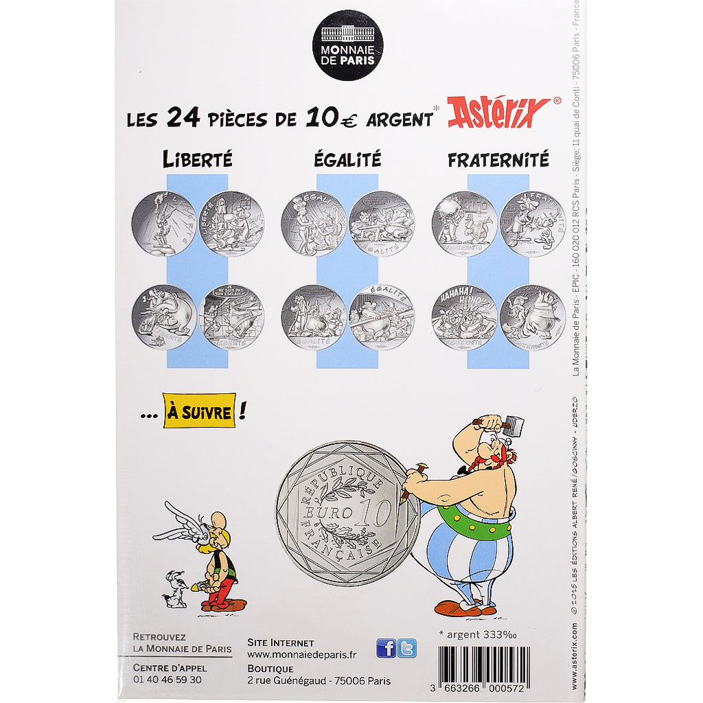 France, Monnaie de Paris, 10 Euro, Astérix Fraternité (Astérix chez les