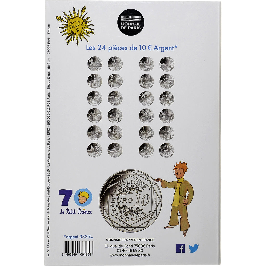 França, Monnaie de Paris, 10 Euro, Le Petit Prince (au château de Versailles)