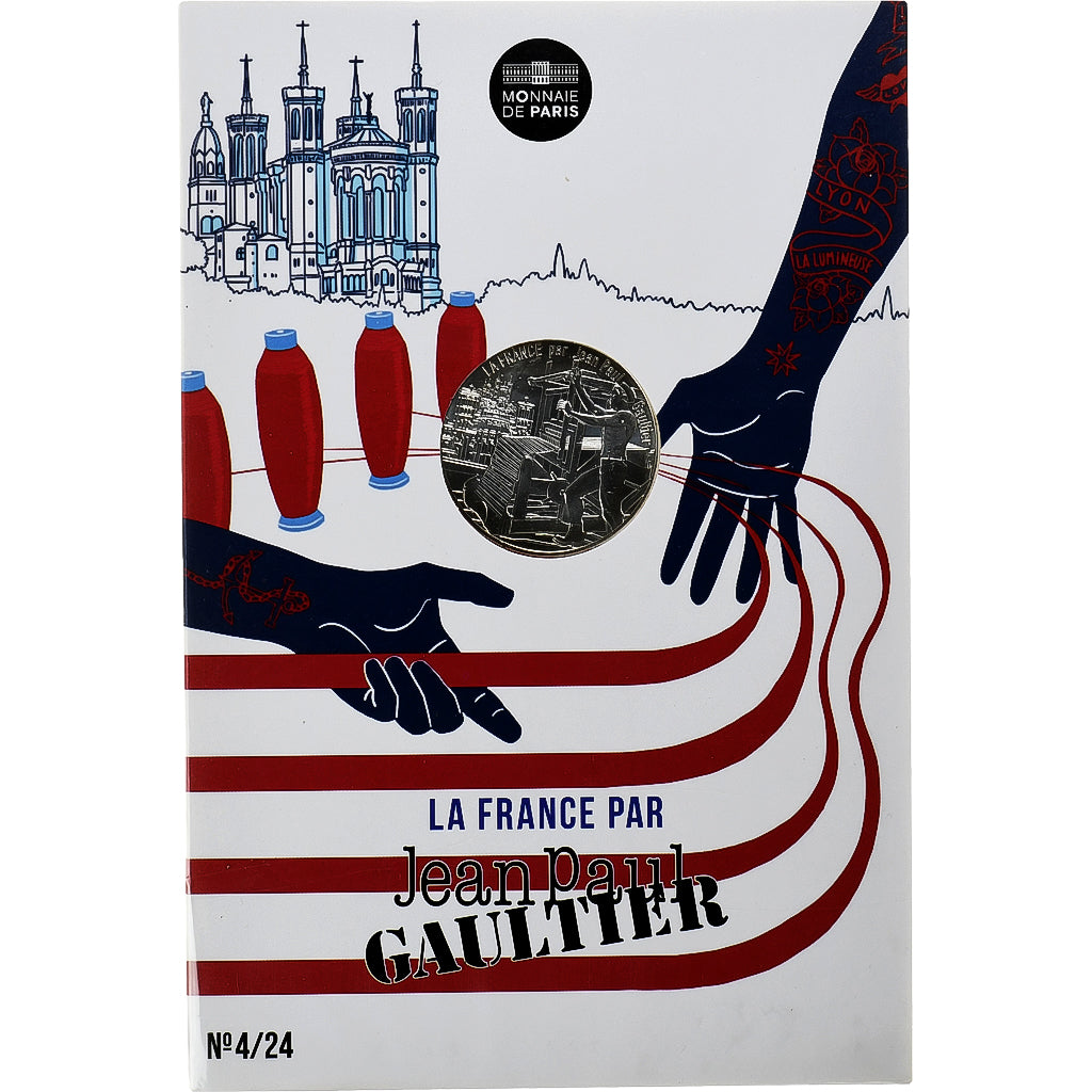 France, 10 Euro, Jean Paul Gaultier, Lyon la lumineuse, 2017, Monnaie de Paris