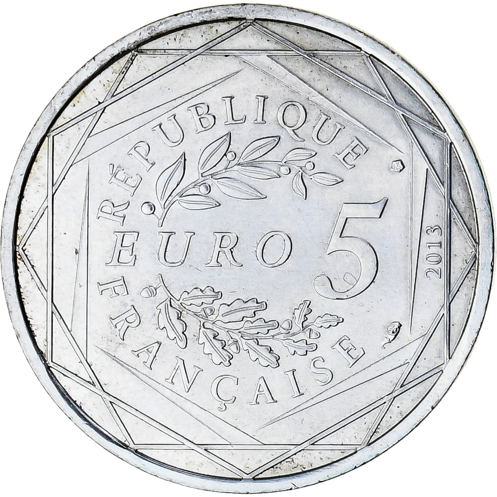 France, 5 Euros, 2013, Liberté, MS(63), Silver, Gadoury:EU647