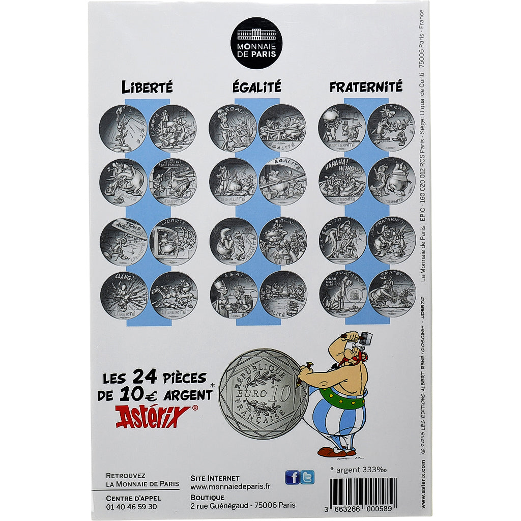 Frankreich, Monnaie de Paris, 10 Euro, Astérix Liberté (Le Tour de Gaule -
