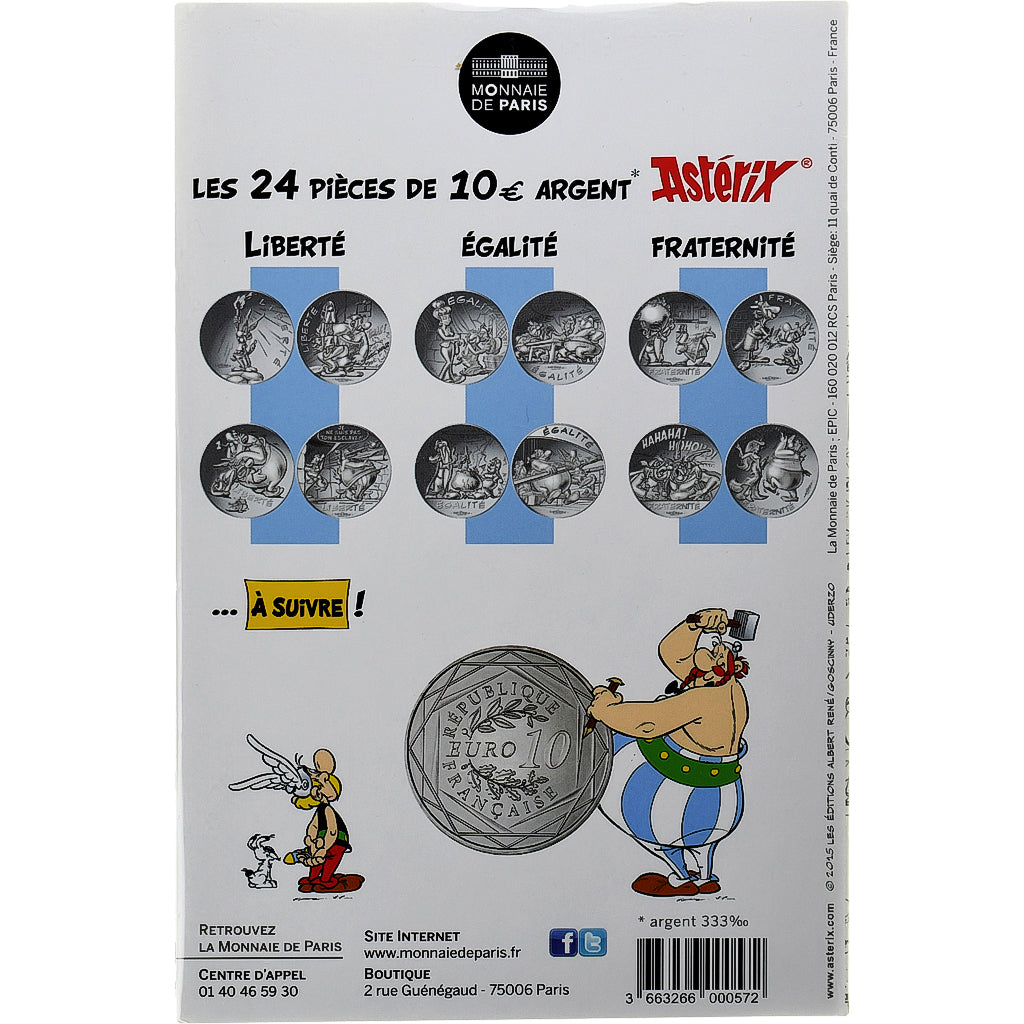 France, Monnaie de Paris, 10 Euro, Astérix Liberté (Le cadeau de César)