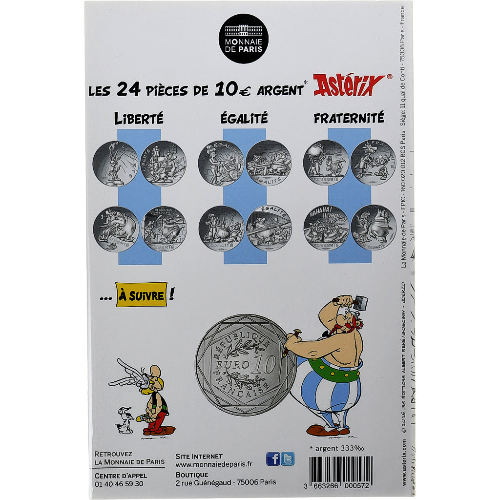 France, Monnaie de Paris, 10 Euro, Astérix Liberté (La grande traversée)