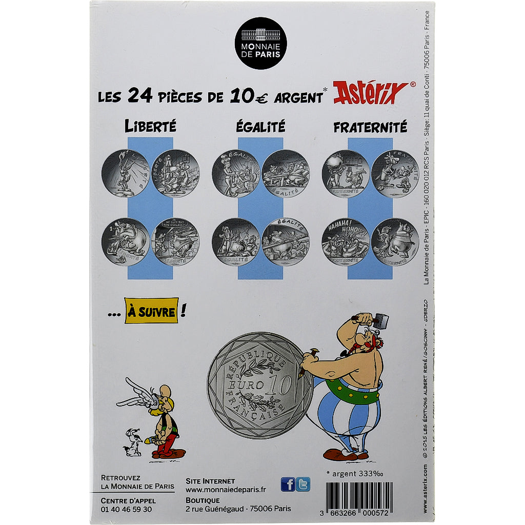 France, Monnaie de Paris, 10 Euro, Astérix Égalité (Le cadeau de César)
