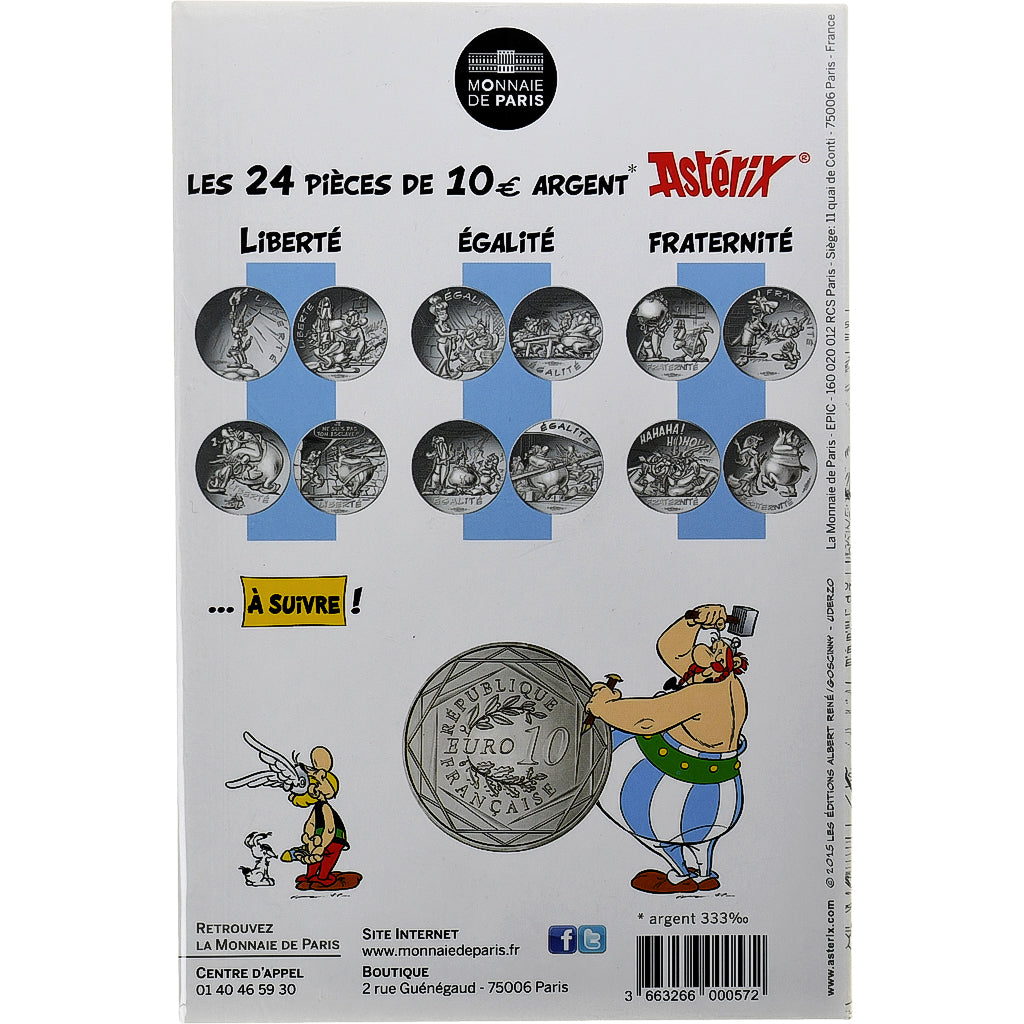 France, Monnaie de Paris, 10 Euro, Astérix Fraternité (Astérix en Hispanie)