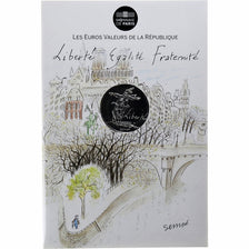 France, 10 Euro, Monnaie de Paris, Sempé - Automne - Liberté, 2014, Paris