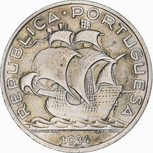 Monnaie, Portugal, 10 Escudos, 1934, TTB, Argent, KM:582