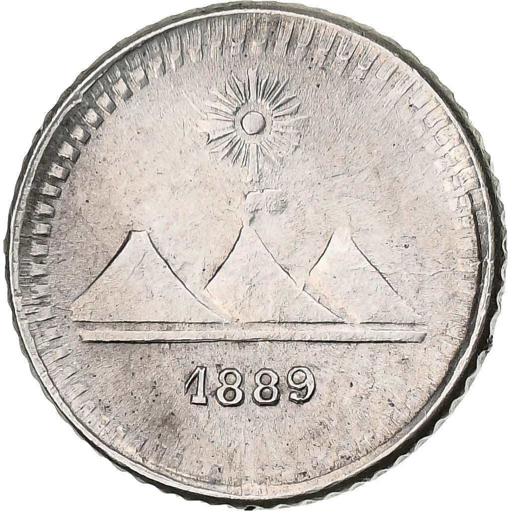 Coin, Guatemala, 1/4 Réal, 1889, AU(50-53), Silver, KM:157