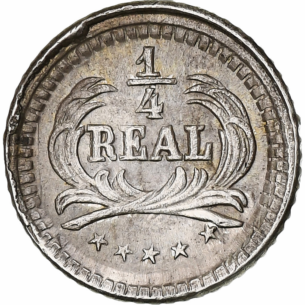 Coin, Guatemala, 1/4 Réal, 1889, AU(50-53), Silver, KM:157
