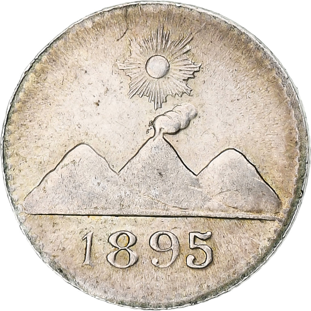 Monnaie, Guatemala, 1/4 Réal, 1895, Nueva Guatemala, SUP, Argent, KM:162