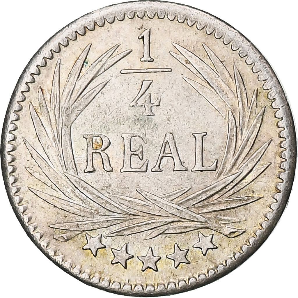 Monnaie, Guatemala, 1/4 Réal, 1895, Nueva Guatemala, SUP, Argent, KM:162