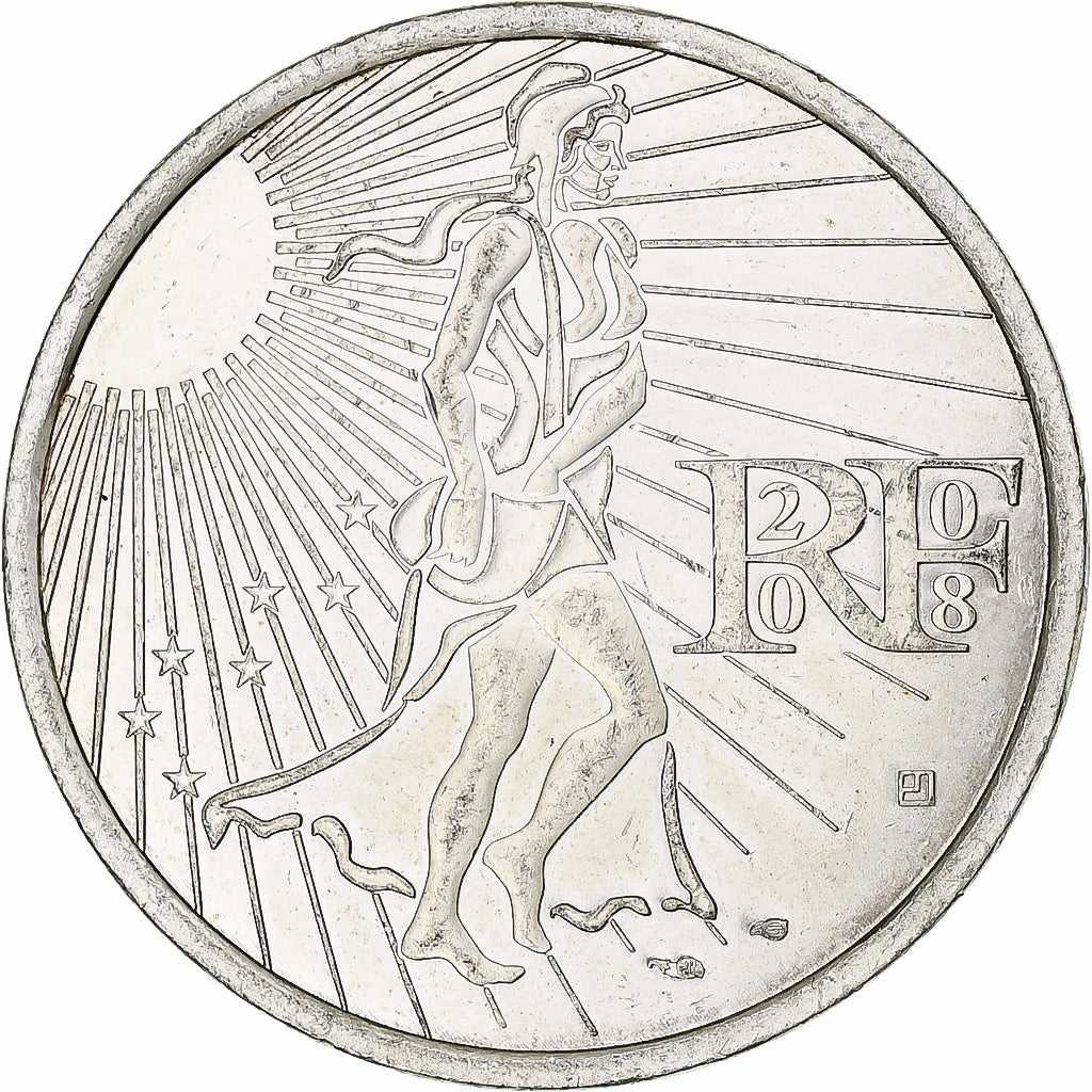 France, 15 Euro, 2008, Paris, MS(60-62), Silver, Gadoury:EU288, KM:1535