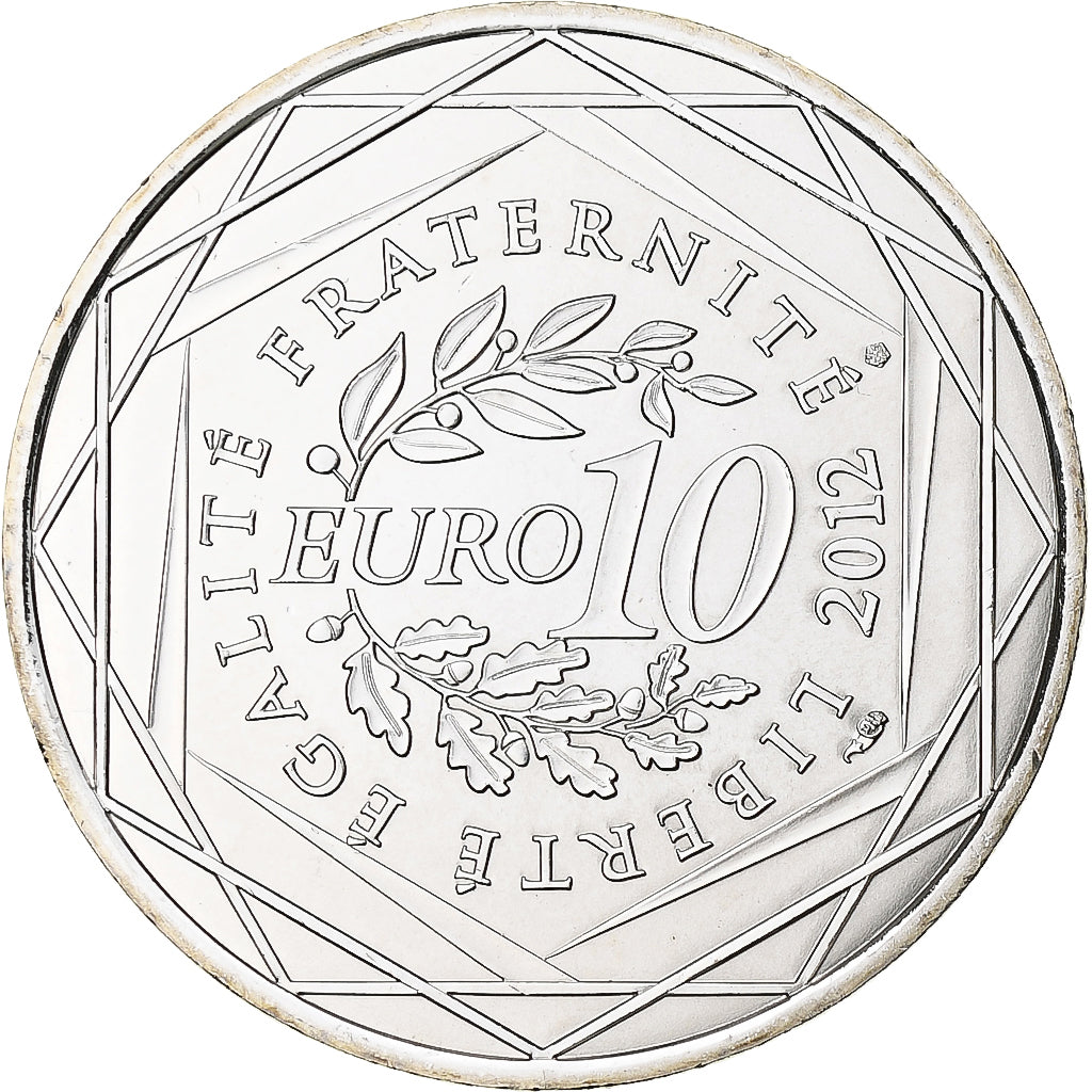 France, 10 Euro, Nord-Pas de Calais, 2012, Paris, MS(64), Silver, KM:1880