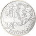 France, 10 Euro, Rhône Alpes, 2012, Paris, SPL, Argent, KM:1886