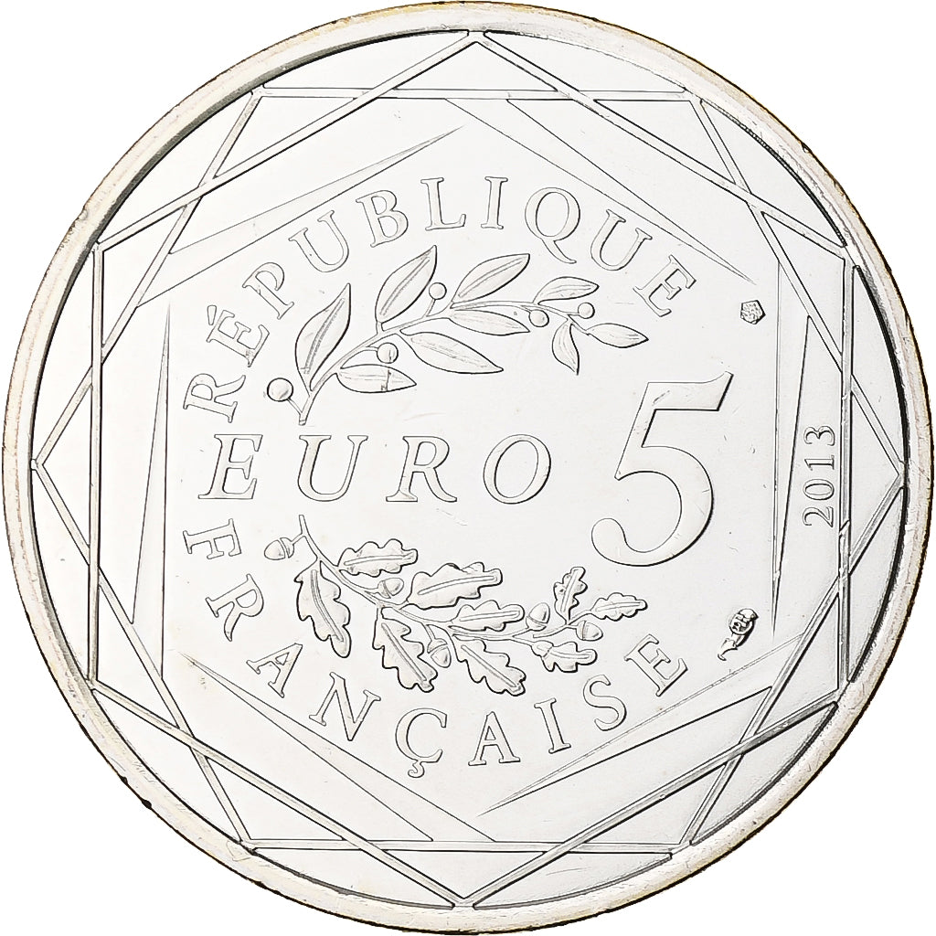 France, 5 Euros, Fraternité, 2013, MS(63), Silver, Gadoury:EU647
