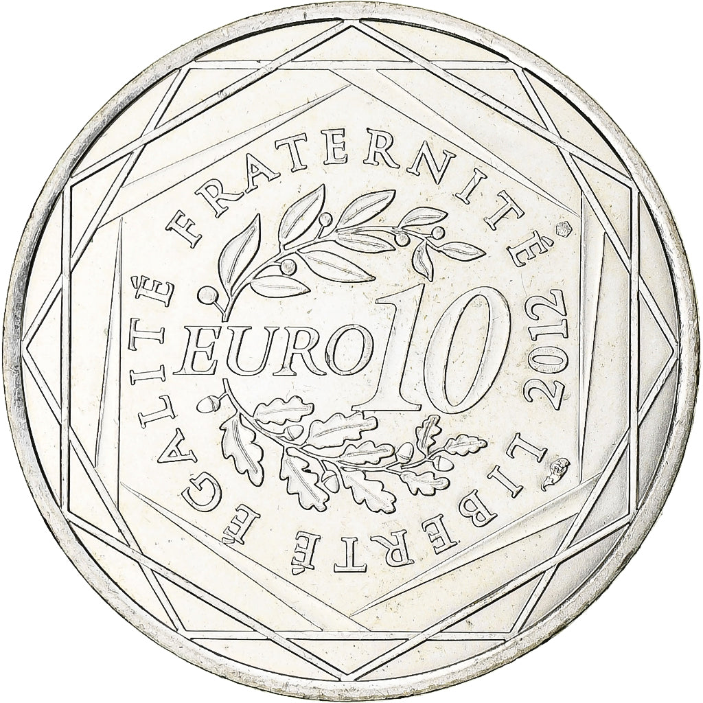France, 10 Euro, Bretagne, 2012, Paris, MS(63), Silver, KM:1866