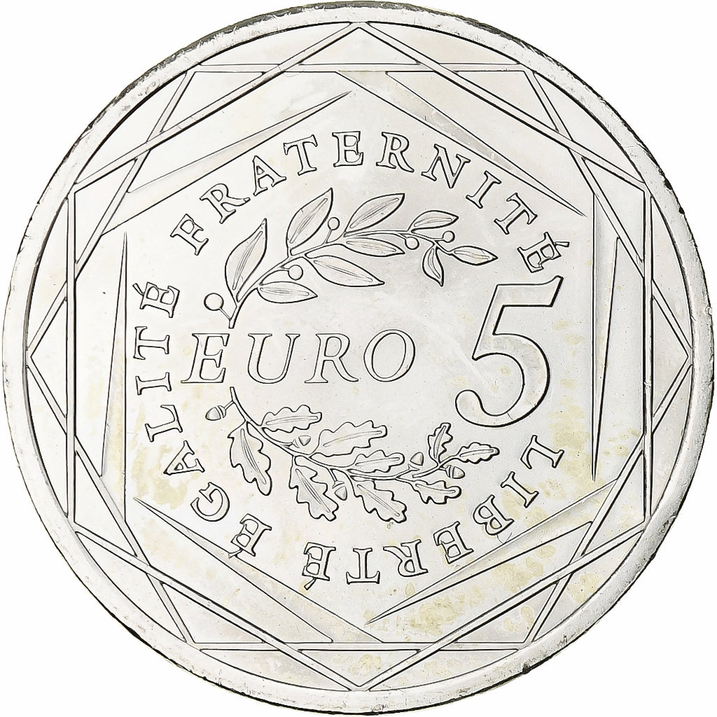 France, 5 Euro, Semeuse, 2008, Monnaie de Paris, MS(64), Silver, Gadoury:EU287