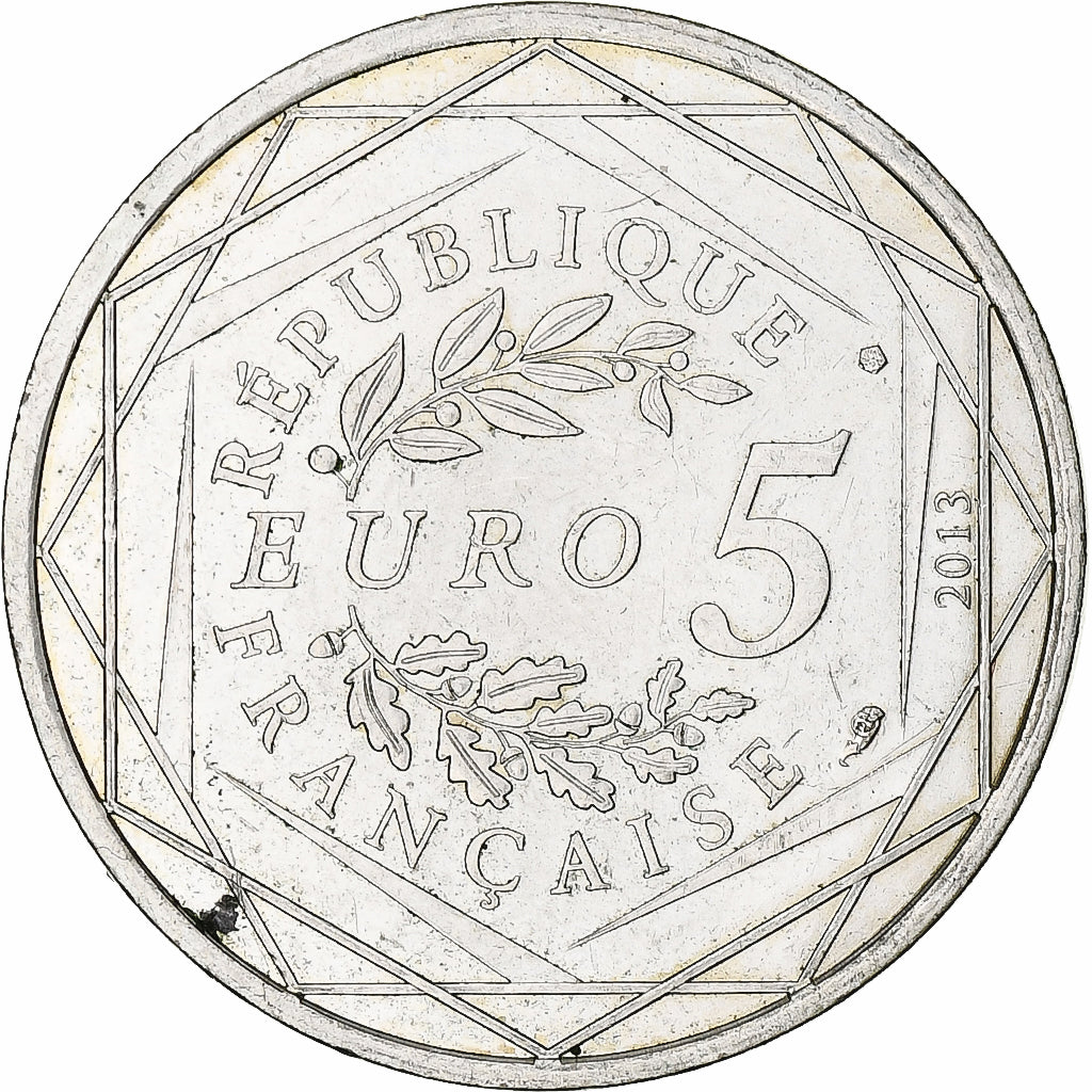 France, 5 Euros, Egalite, 2013, MS(60-62), Silver