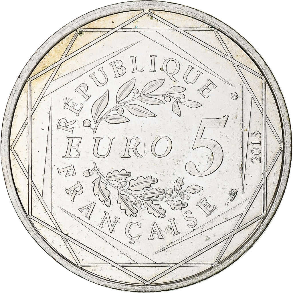France, 5 Euros, 2013, Liberté, MS(60-62), Silver, Gadoury:EU647