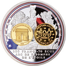 França, Medal, Adieu au Franc, 500 Francs Arc de Triomphe de l'Etoile, 2016