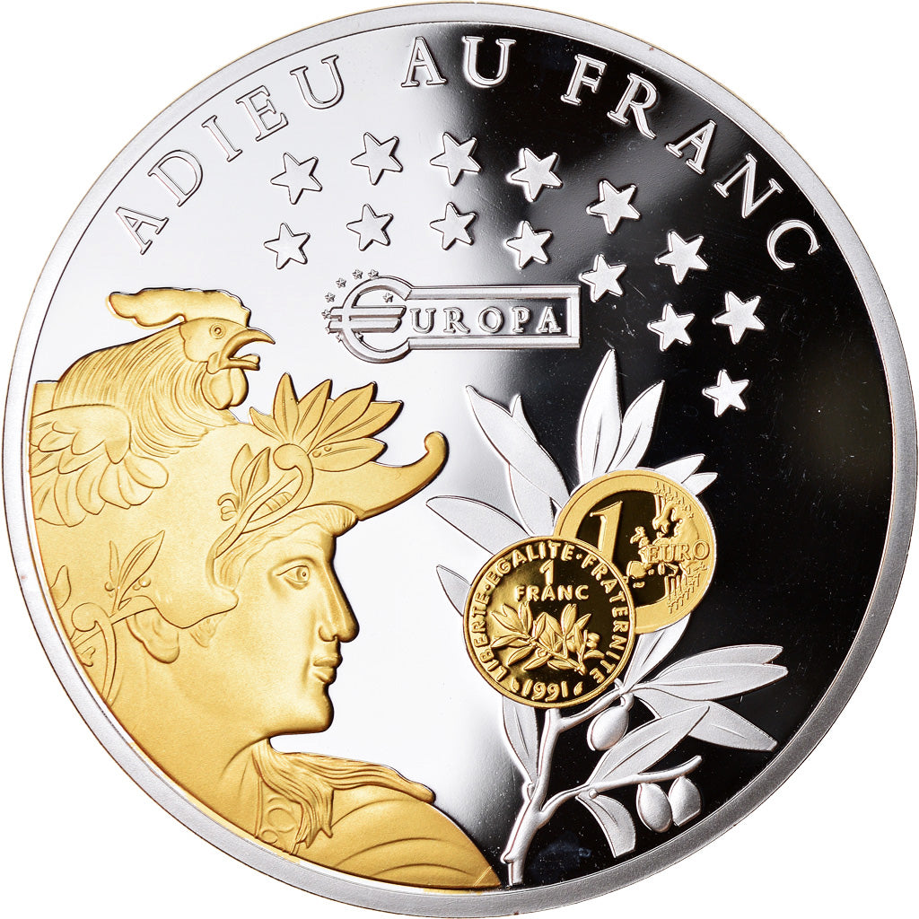 França, Medal, Adieu au Franc, 500 Francs Arc de Triomphe de l'Etoile, 2016