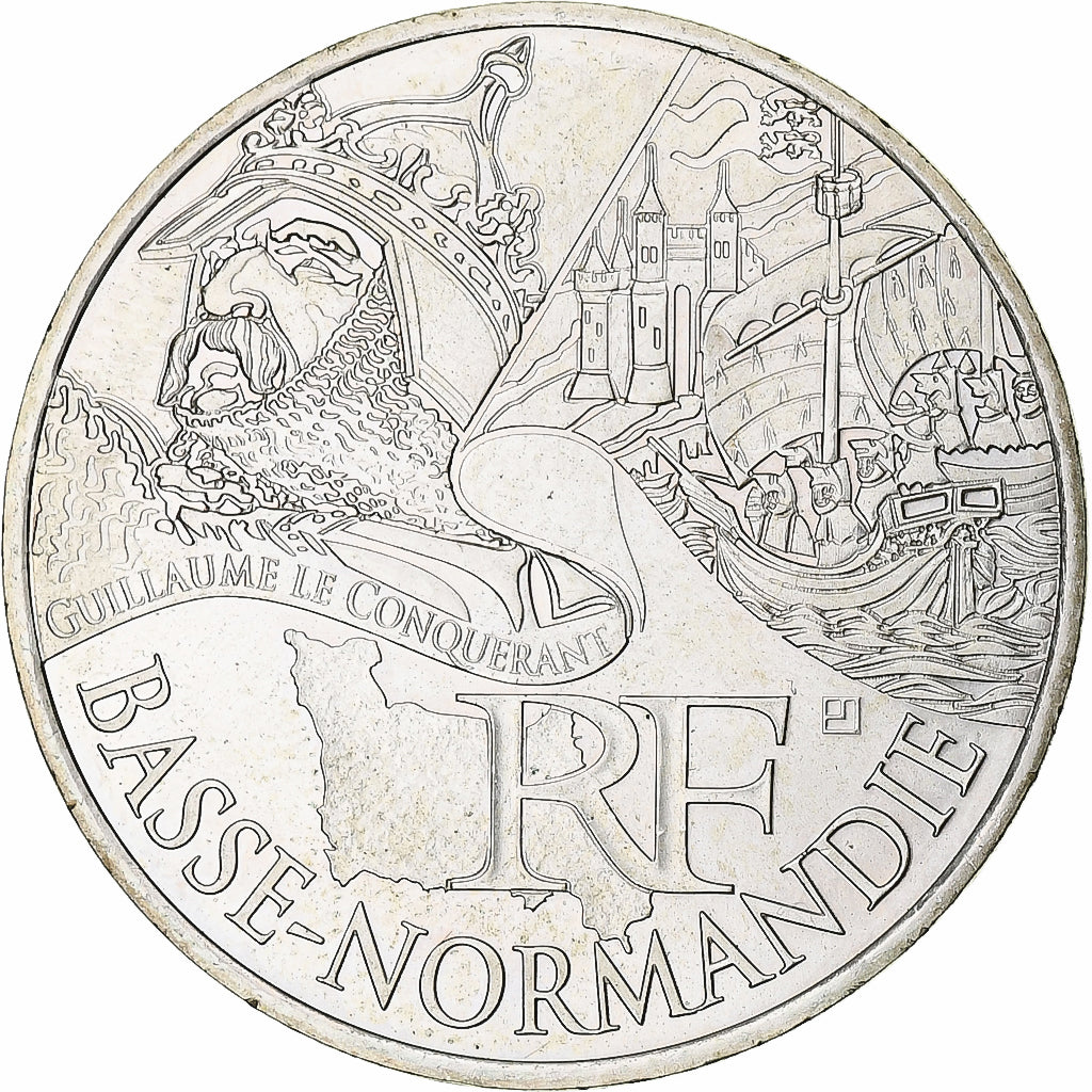 Francia, 10 Euro, Basse Normandie, 2012, Paris, SPL, Argento, KM:1865