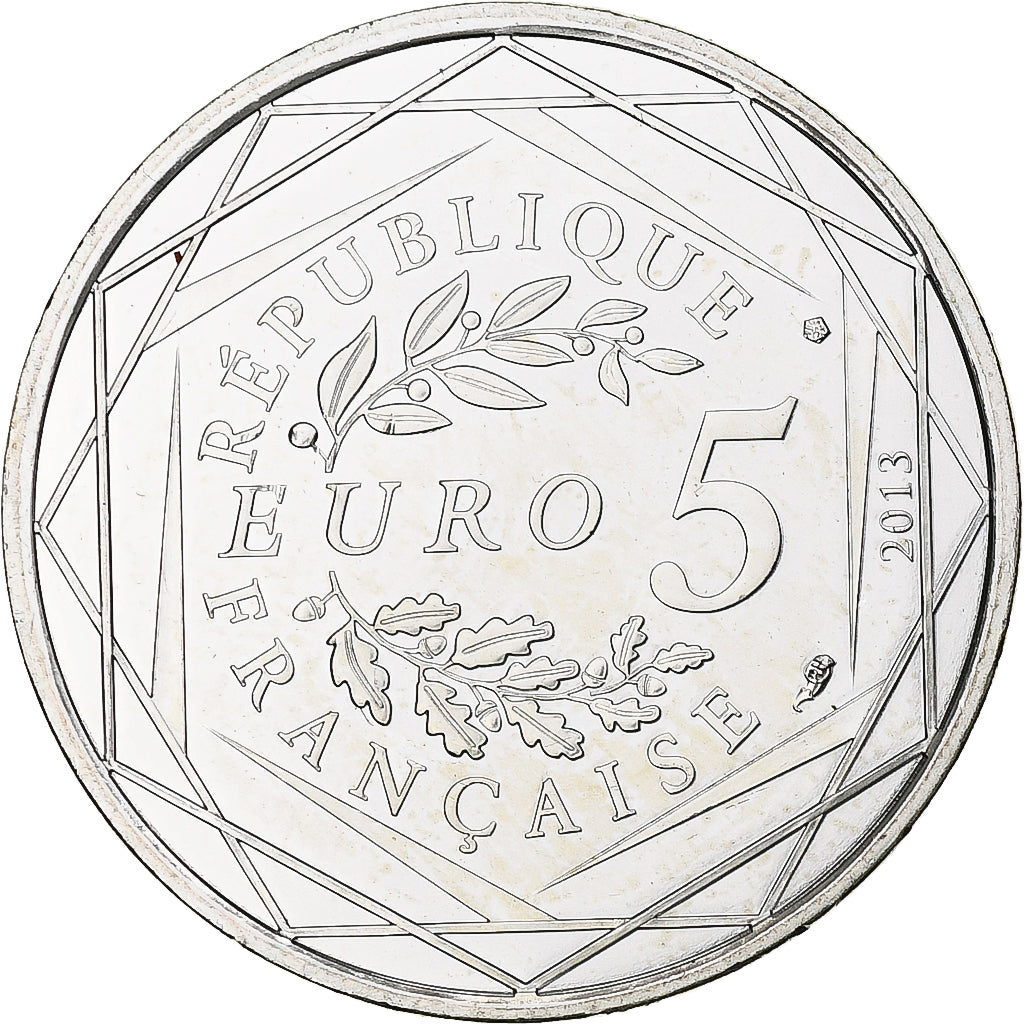 France, 5 Euro, Fraternité, 2013, MS(63), Silver, Gadoury:EU647