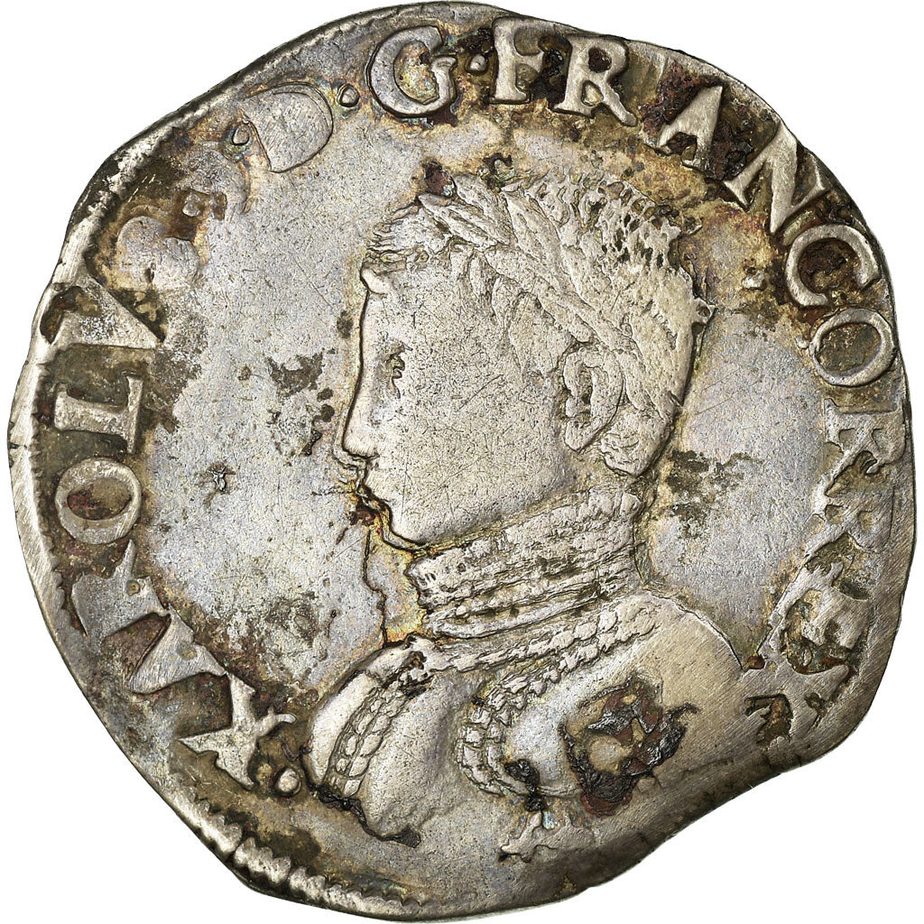 Coin, France, Teston, 1563, Bayonne, EF(40-45), Silver, Sombart:4602