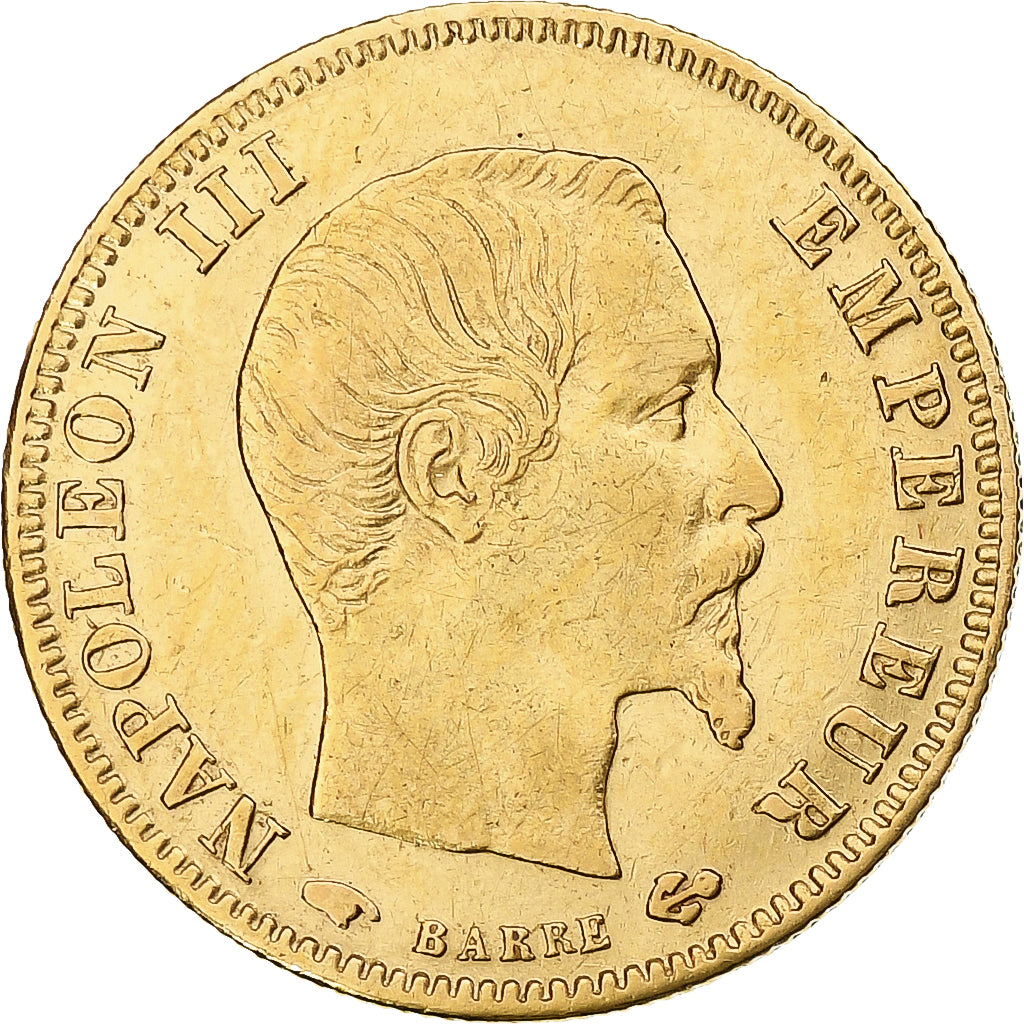 Francia, Napoleon III, 5 Francs, Napoléon III, 1857, Paris, Oro, BB